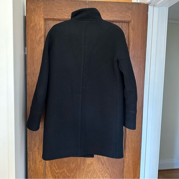J. Crew Women’s Stadium Cloth Nello Gori Coat Black size 8 - Picture 4 of 5
